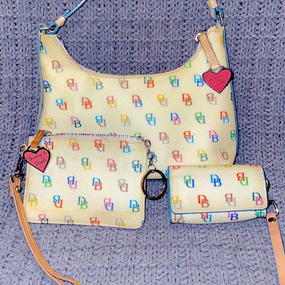 Dooney & Bourke coated canvas/multicolor set